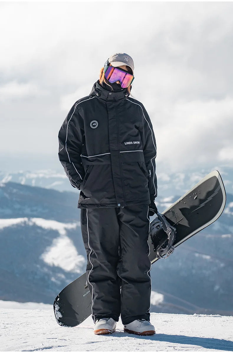 Alex – Unisex Skianzug – Schwarz