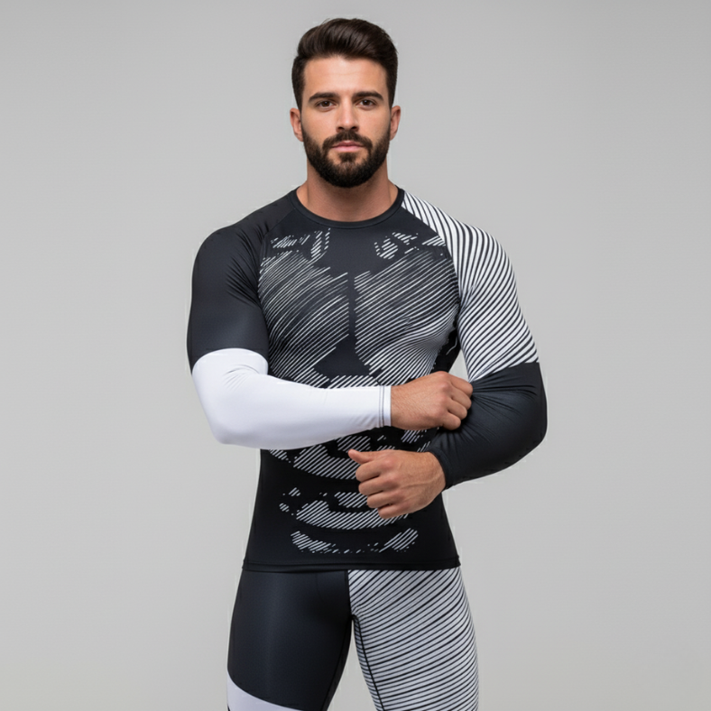 CAILAOBAN - Premium Thermo-Unterwäsche - Schwarz - Weiß