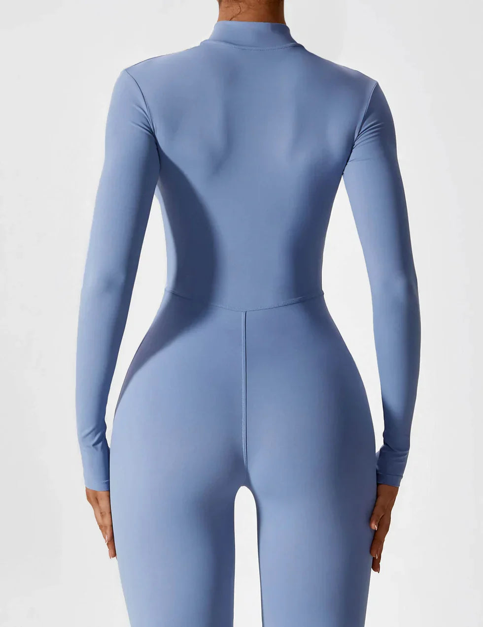 ÉLIA - Jumpsuit mit langen Ärmeln und Reißverschluss - Blau