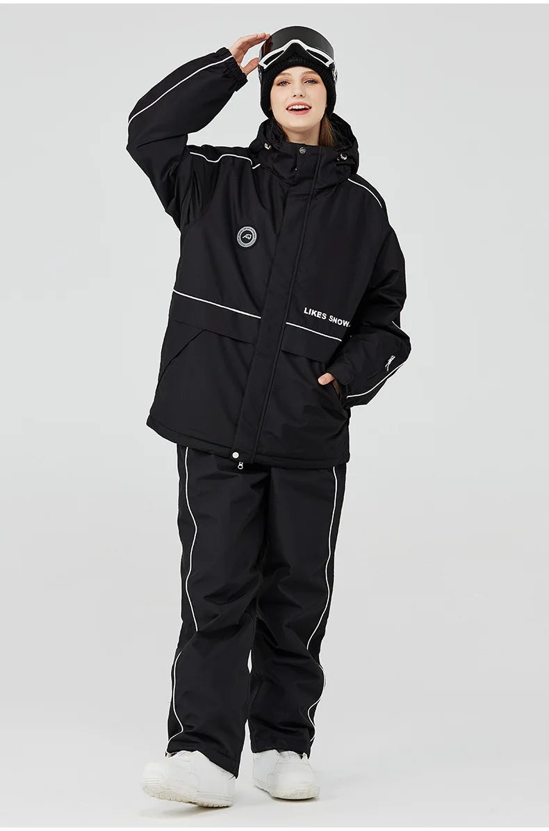 Alex – Unisex Skianzug – Schwarz