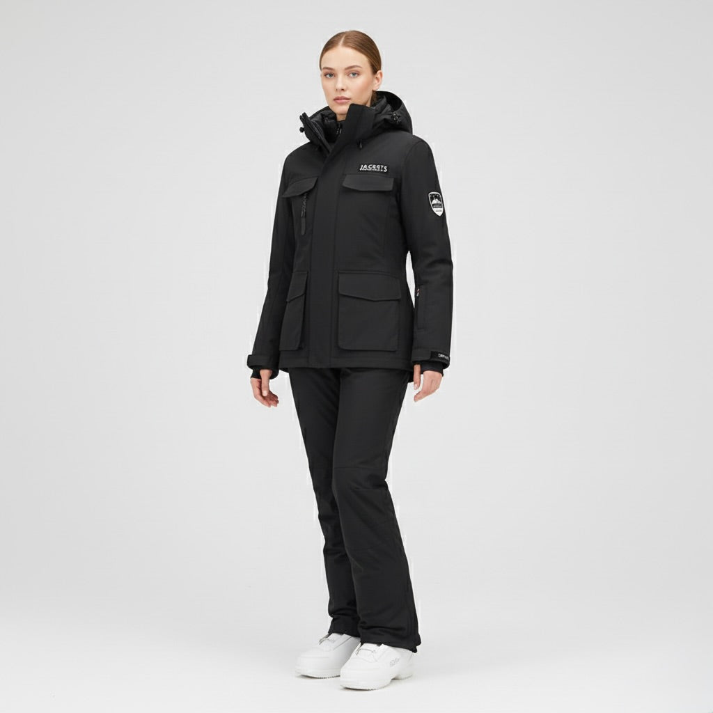 JACKETS – Hochwertiges Ski-Jacke und Skihose Set - Schwarz - Schwarz