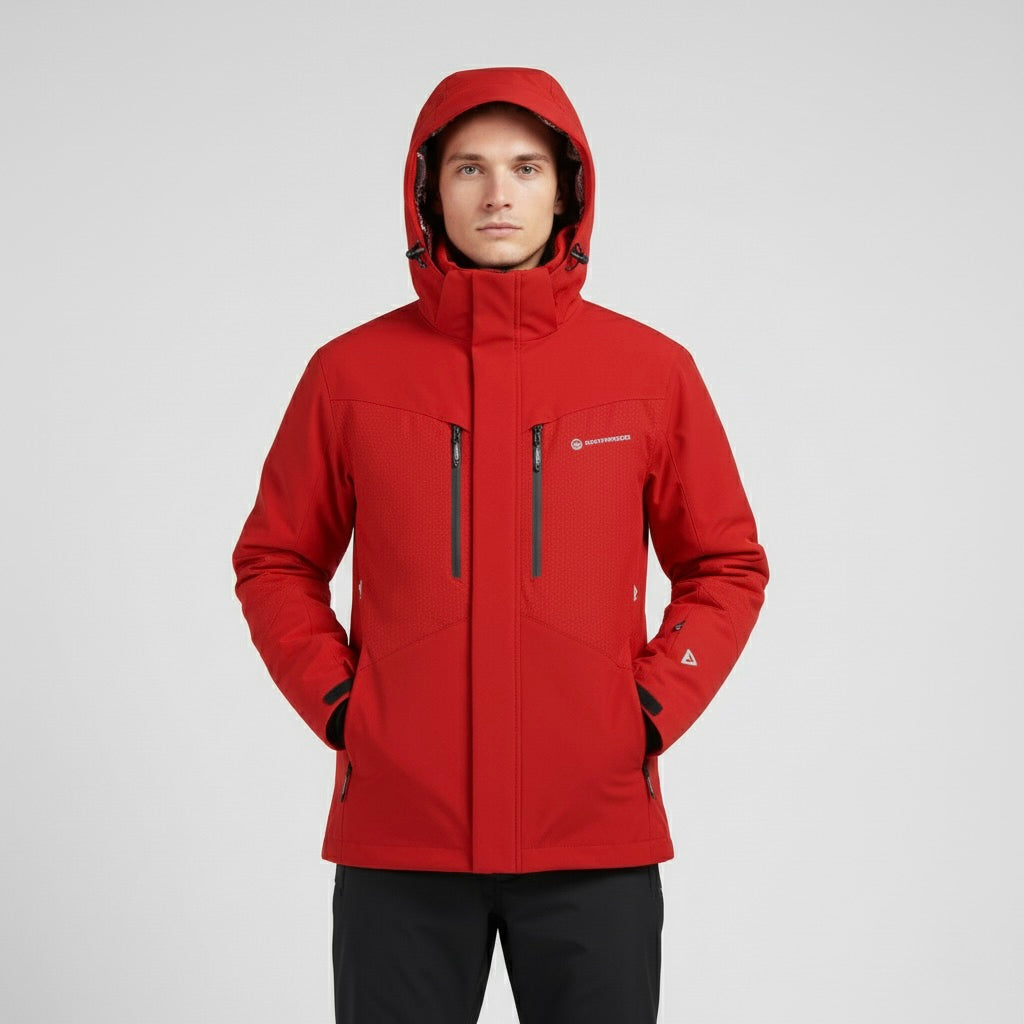 SNOWDREAM – Premium Ski-Jacke und Skihose Set - Rot