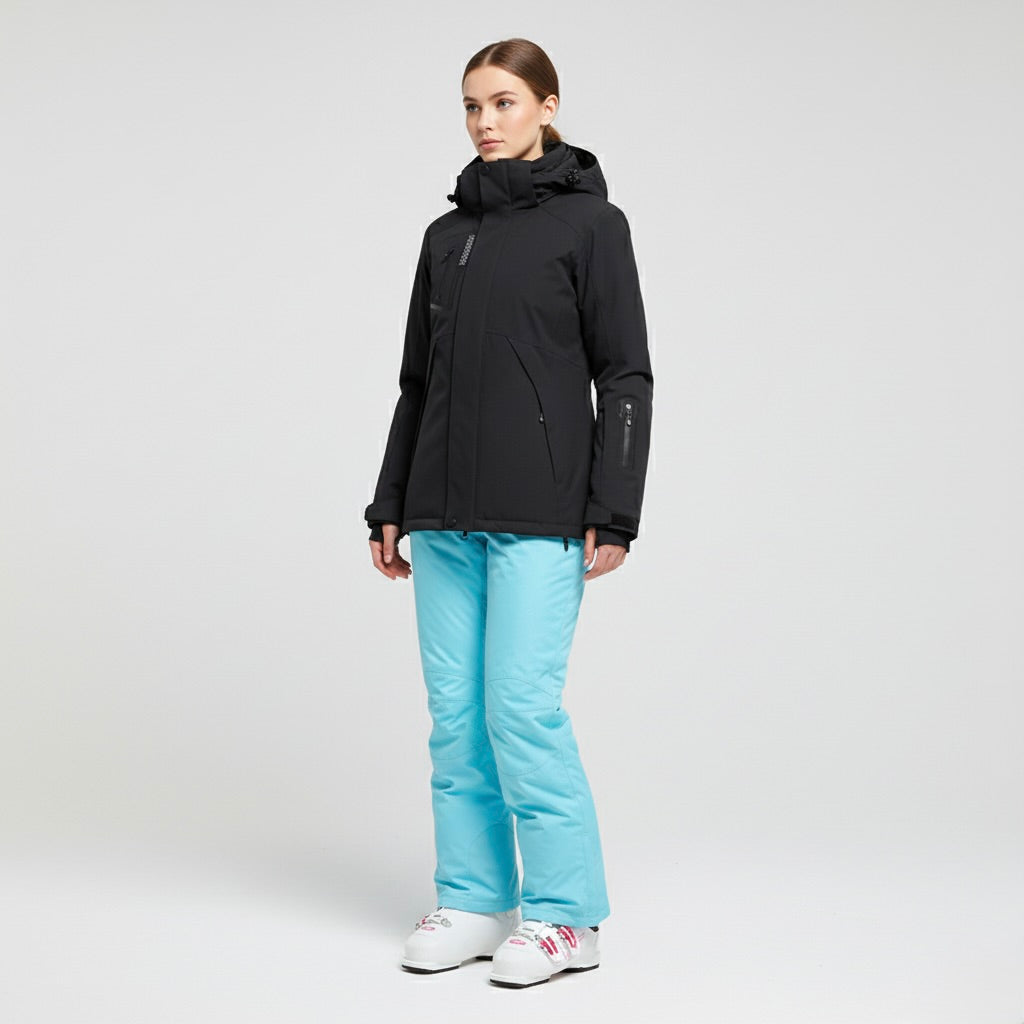 OUTDOOR  – Ski-Jacke und Skihose Set - Schwarz - Blau