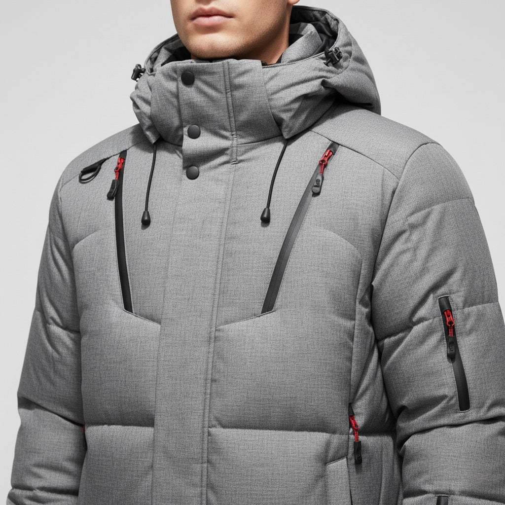 DOWN FKOW – Ski-Jacke und Skihose Set - Grau