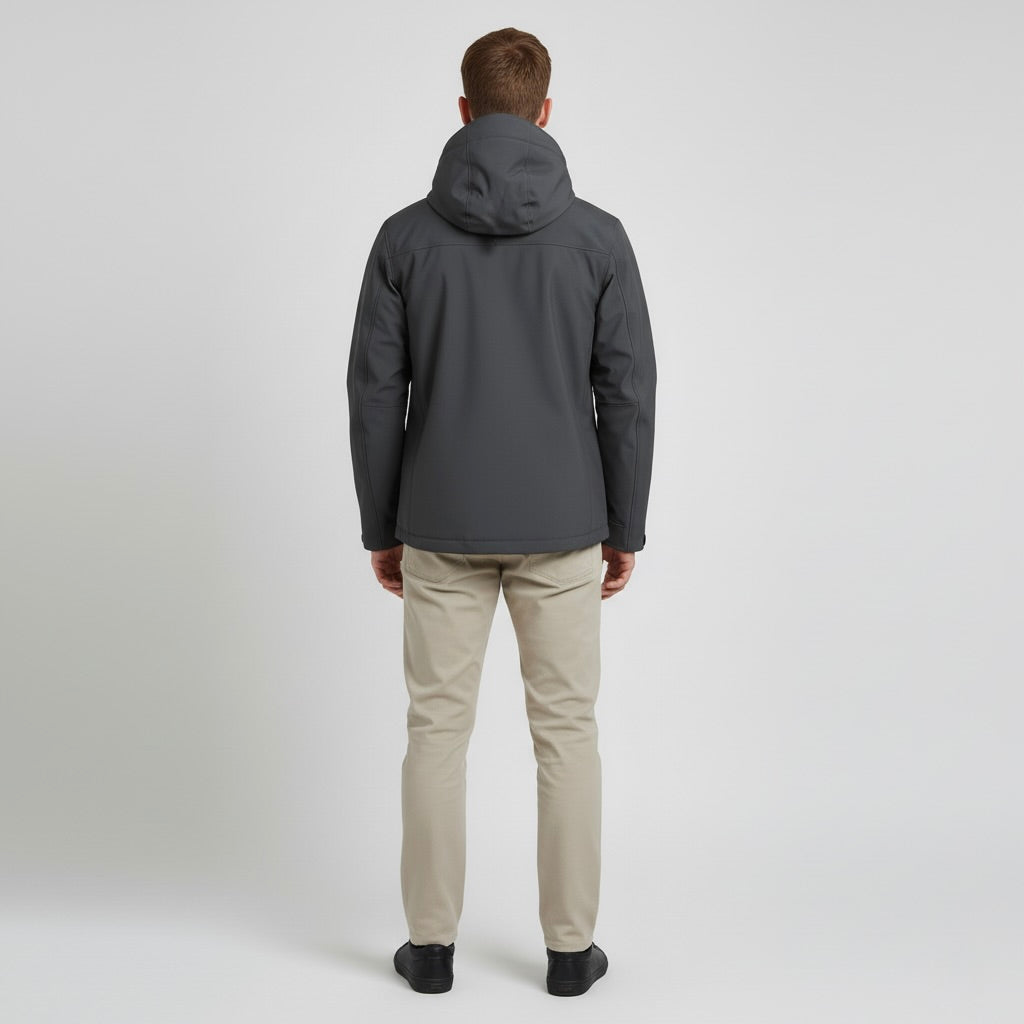 Alpenwear Fabien™ – Herren Softshelljacke für Reisen & Outdoor - Grau