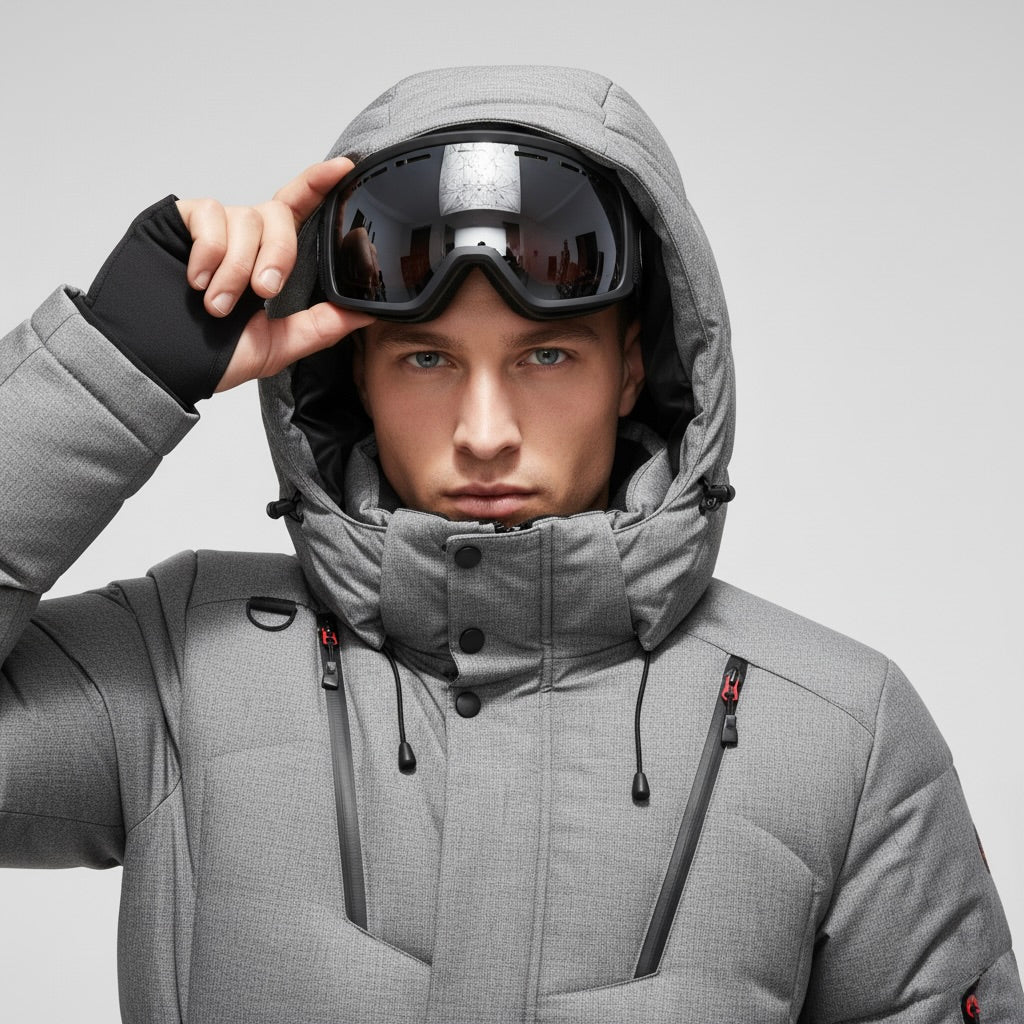 DOWN FKOW – Ski-Jacke und Skihose Set - Grau