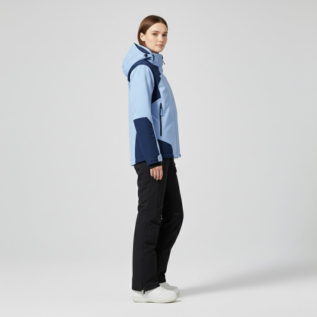 Élodie – Damen Softshelljacke und Skihosen Set – Vielseitigkeit & Schutz - Blau
