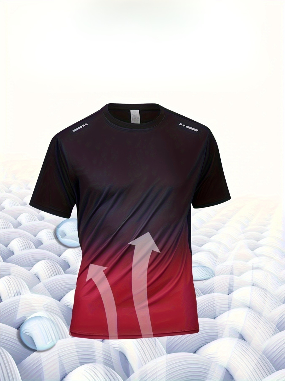 ANDRE – Herren Sportshirt mit Farbverlauf - Rot