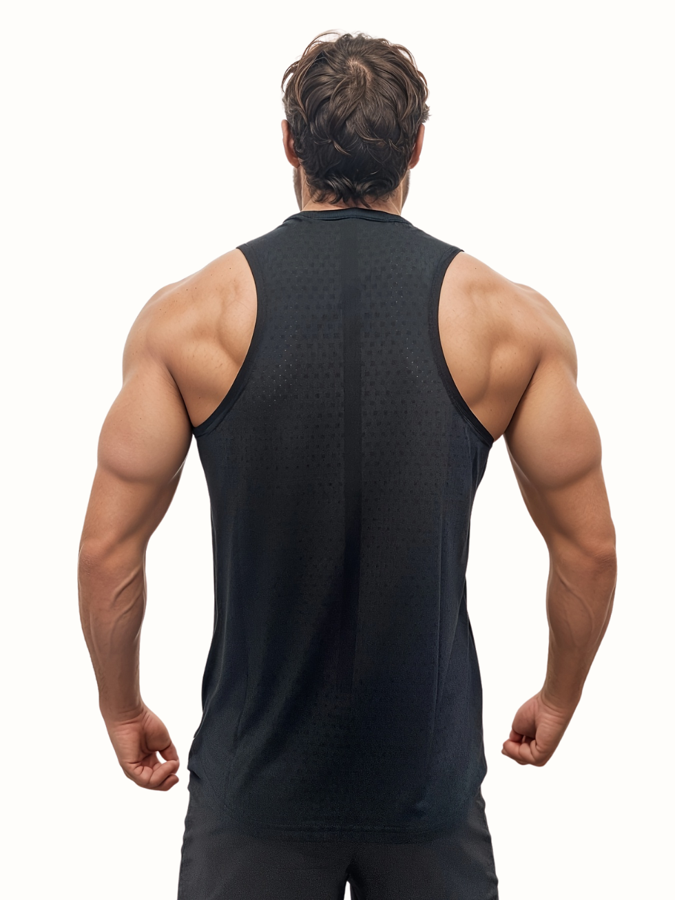 LUCAS – Atmungsaktives & schnelltrocknendes Tanktop für Herren - Schwarz