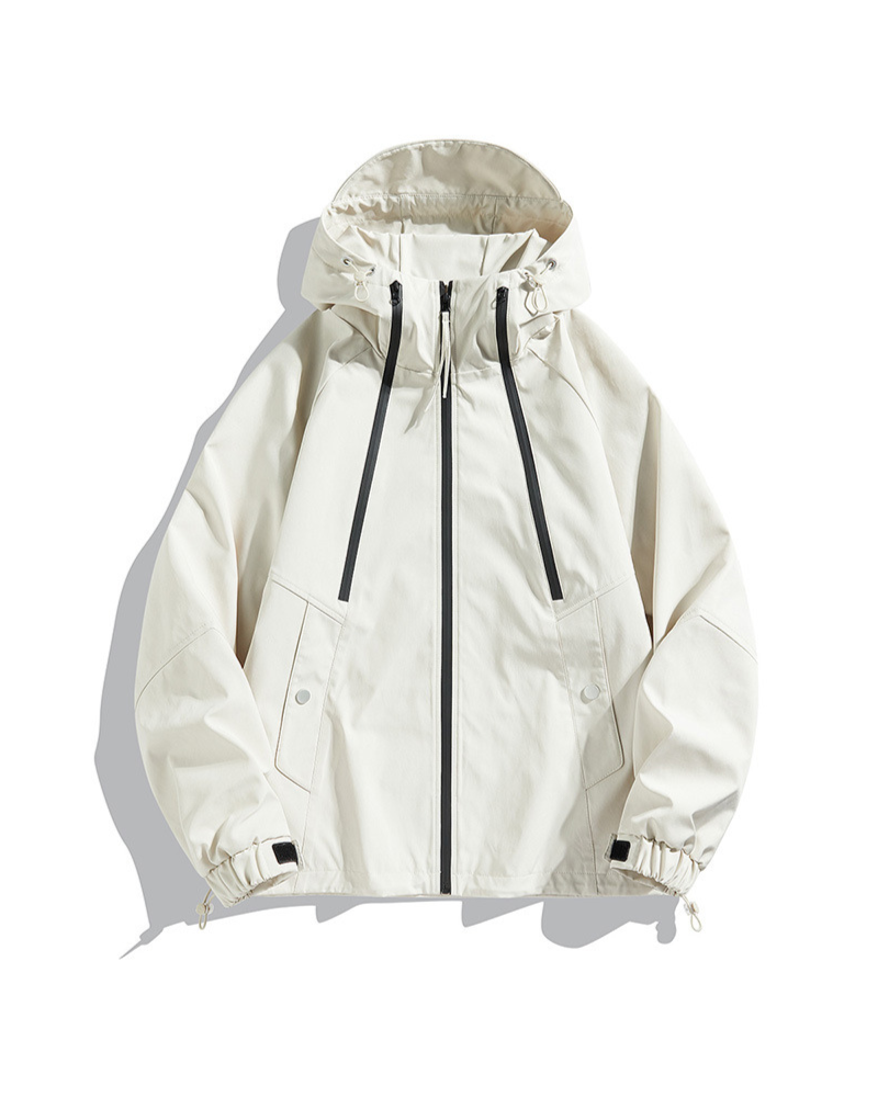 Alpenwear RainShield™ – Wasserdichte Outdoor-Jacke - Blau-Weiß