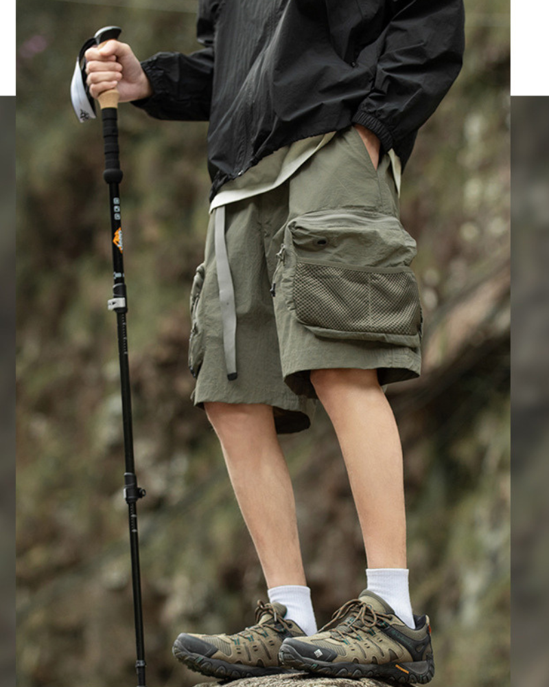 Alpenwear MoveLite™ – Funktionale Outdoor-Shorts mit Mehrfachtaschen - Khaki