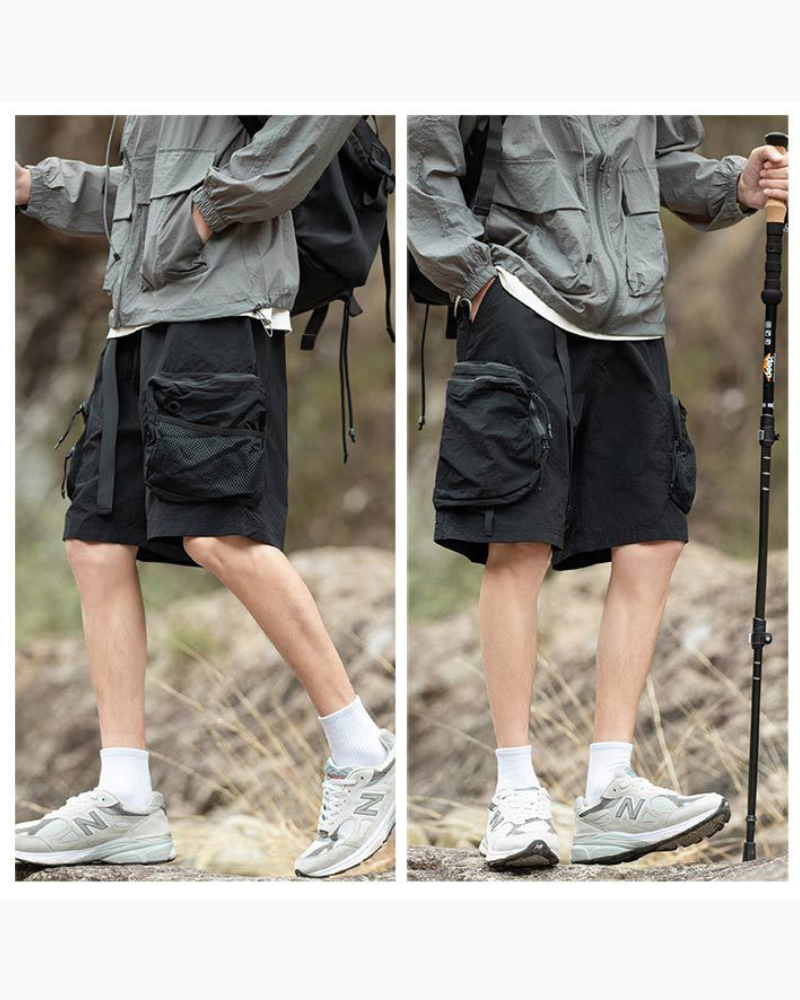 Alpenwear MoveLite™ – Funktionale Outdoor-Shorts mit Mehrfachtaschen - Schwarz