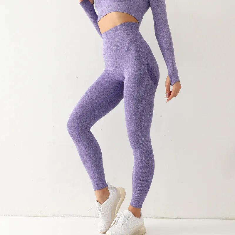 NYRA – Perfect Scrunch Leggings für eine schmeichelhafte Silhouette - Lila