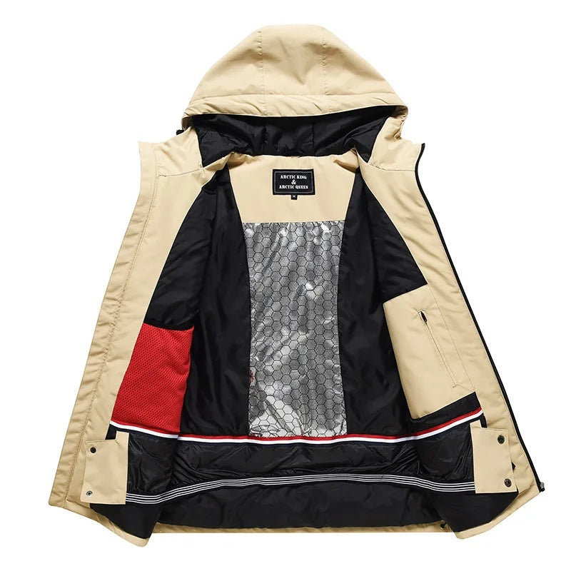 Élodie – Damen Skianzug mit Kapuze - Beige