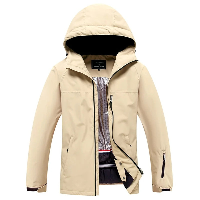 Élodie – Damen Skianzug mit Kapuze - Beige