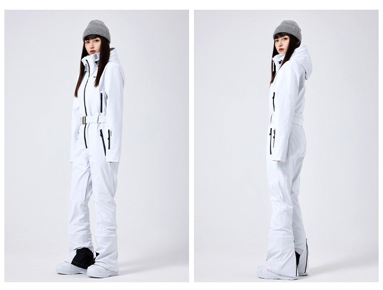 Léa – Damen Skianzug Einteiler – Weiß