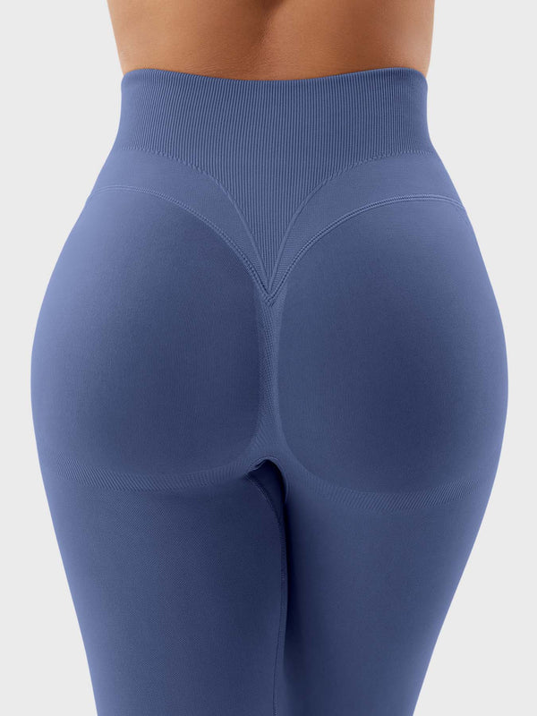 NOVAÏ - Nahtlose Leggings mit Shaping-Effekt - Blau-Grau
