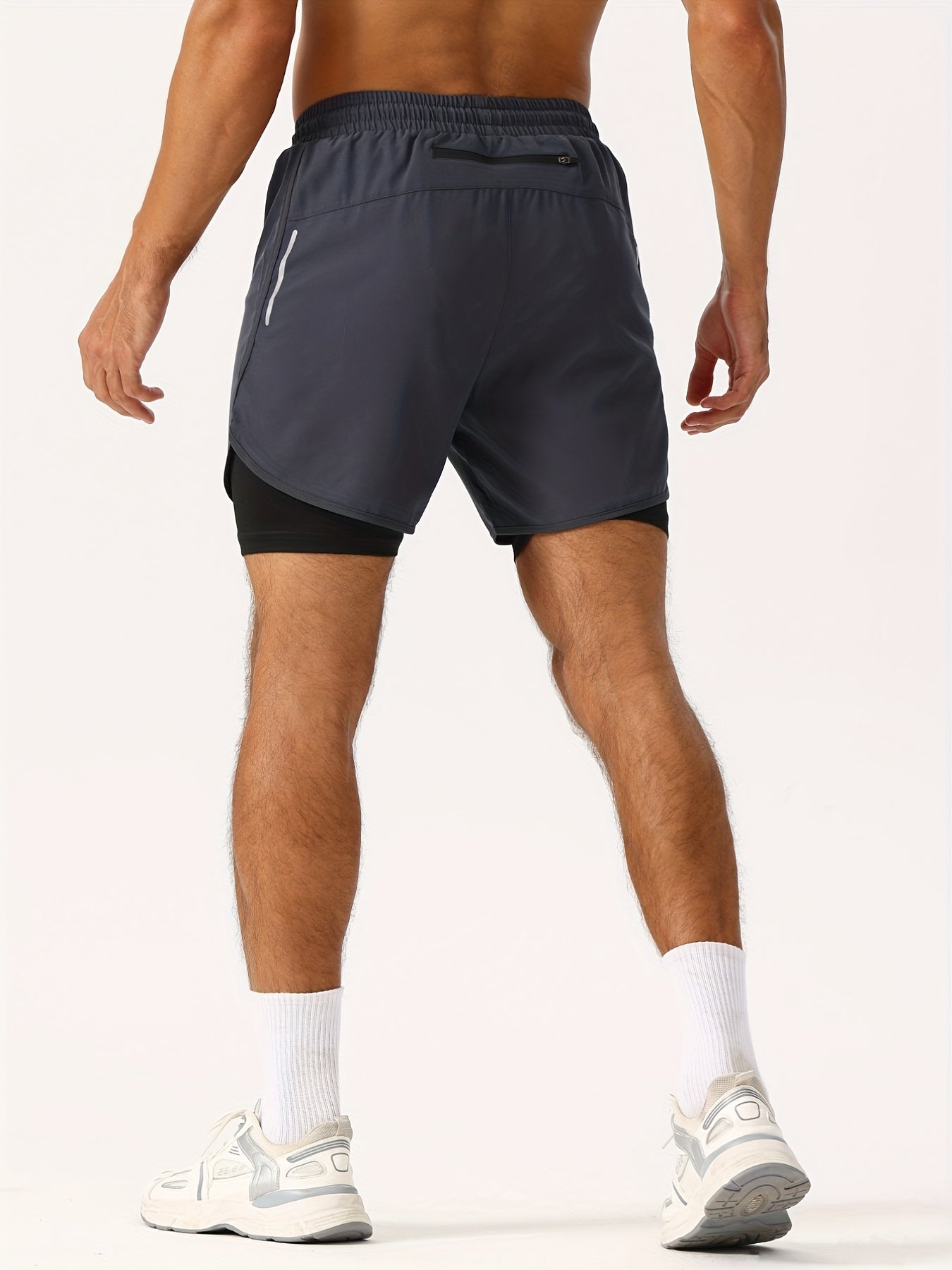 SOREN – Sportliche Body-Shaping Shorts für Herren mit Reißverschlusstasche - Dunkelgrau
