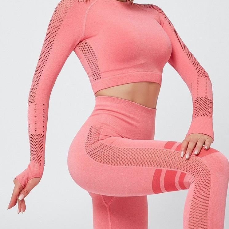 LUMI – Seamless Mesh Patchwork Set für Stil & Performance - Rosa