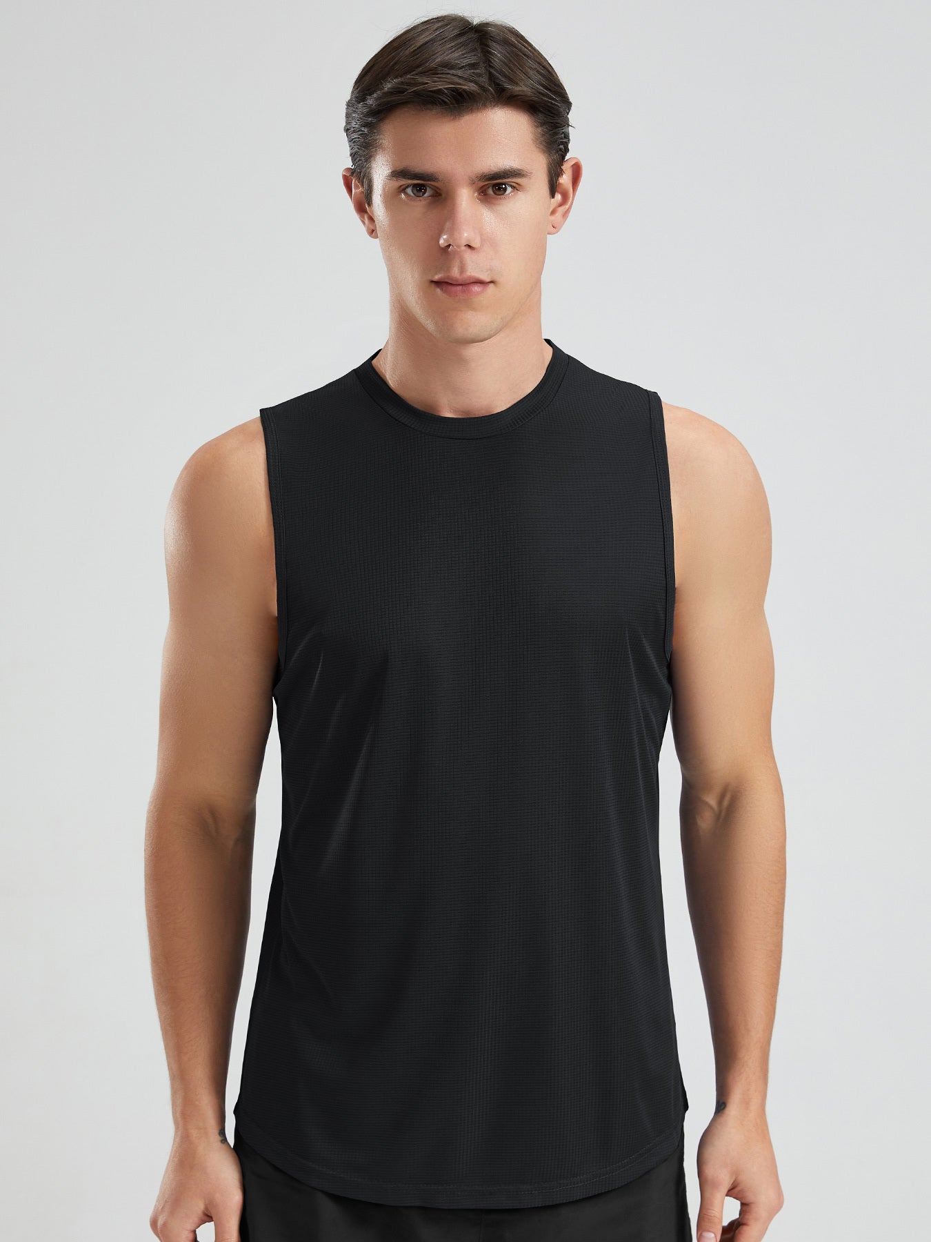 THÉO – Ärmelloses Active Crew Neck Top für Herren -  Schwarz