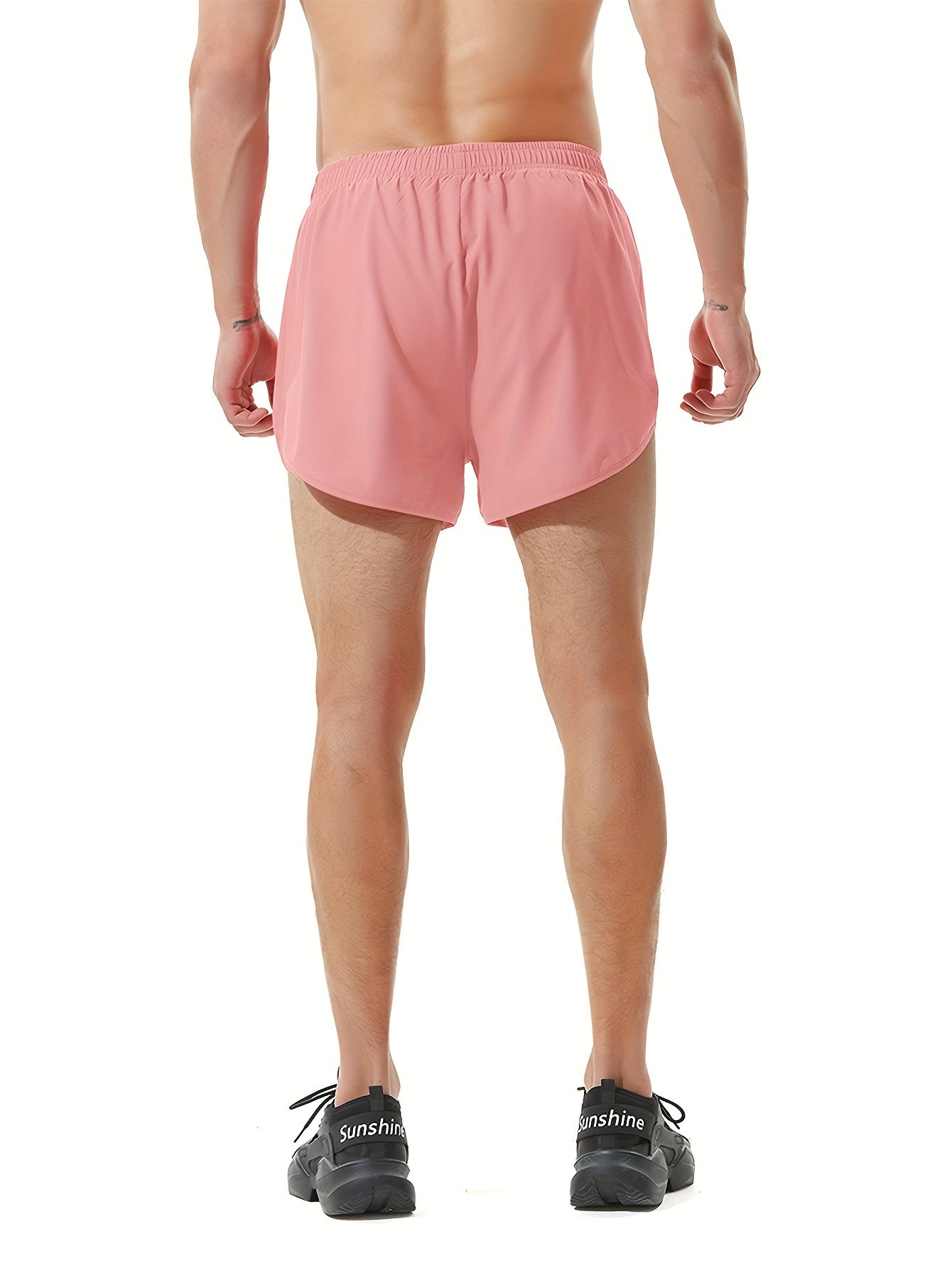 LUCIAN – Schnell trocknende Fitness-Shorts für Herren mit Taschen - Hellrosa