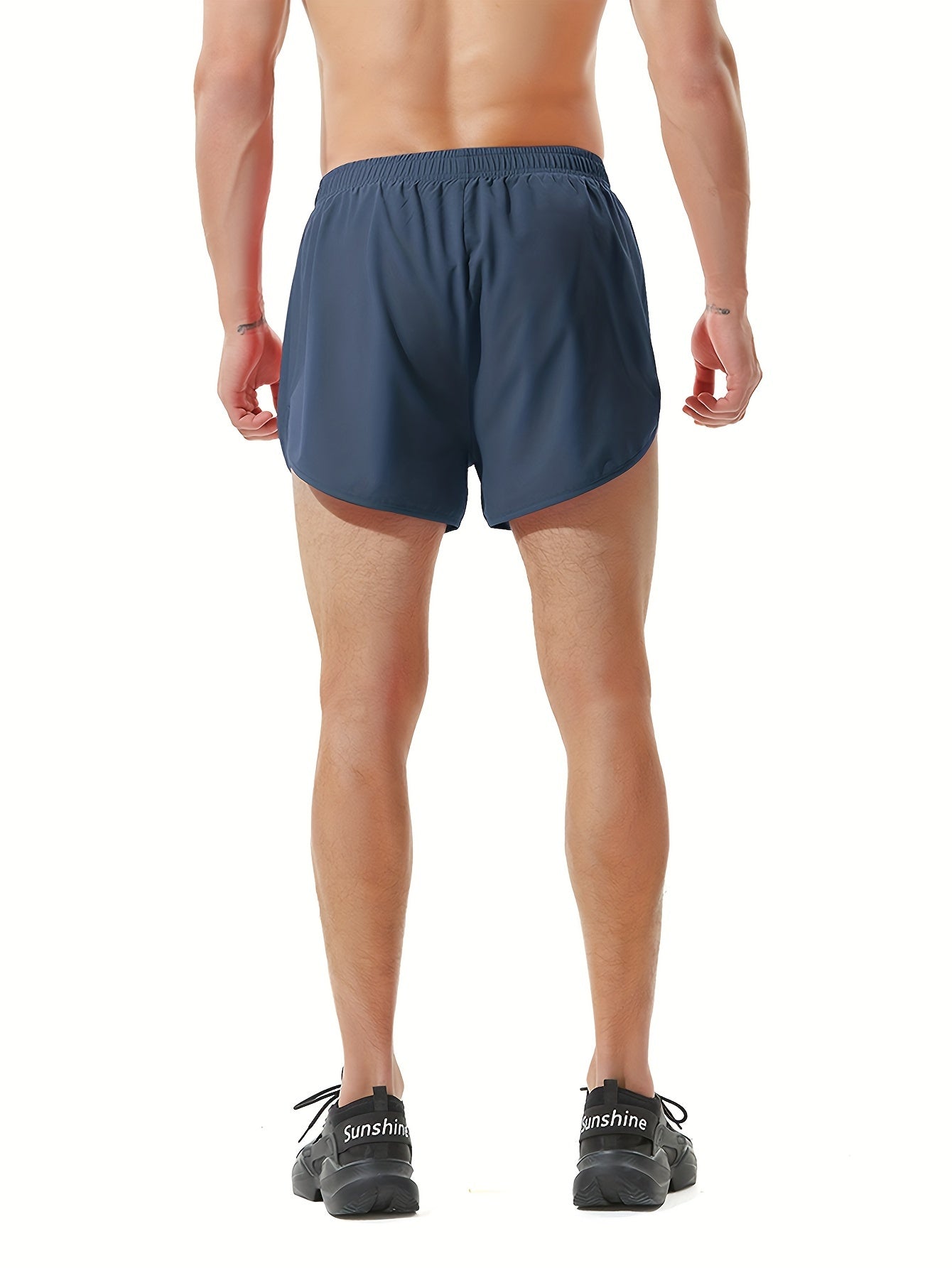 LUCIAN – Schnell trocknende Fitness-Shorts für Herren mit Taschen - Marineblau