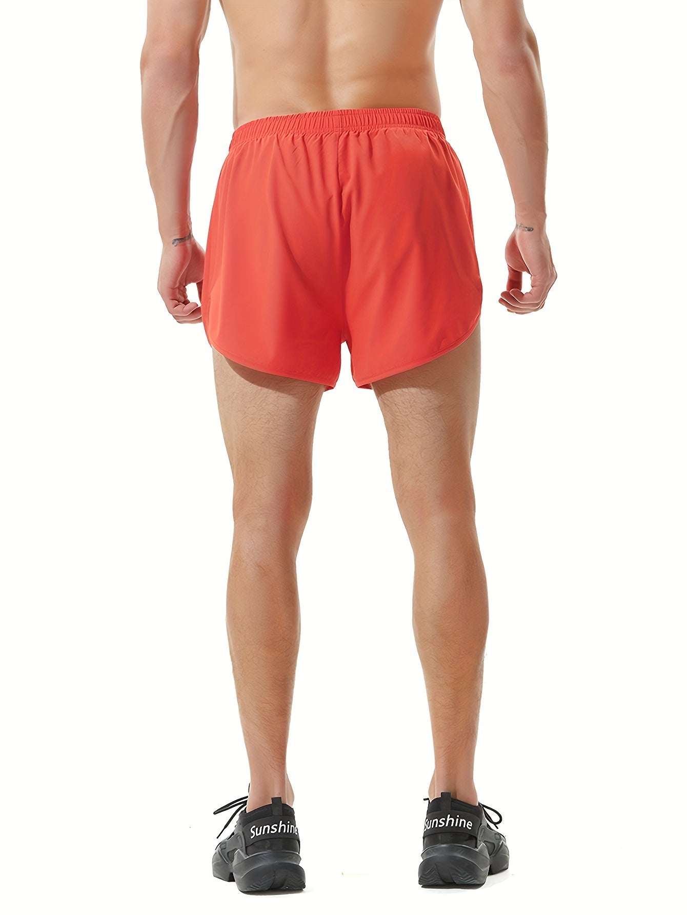 LUCIAN – Schnell trocknende Fitness-Shorts für Herren mit Taschen - Rot