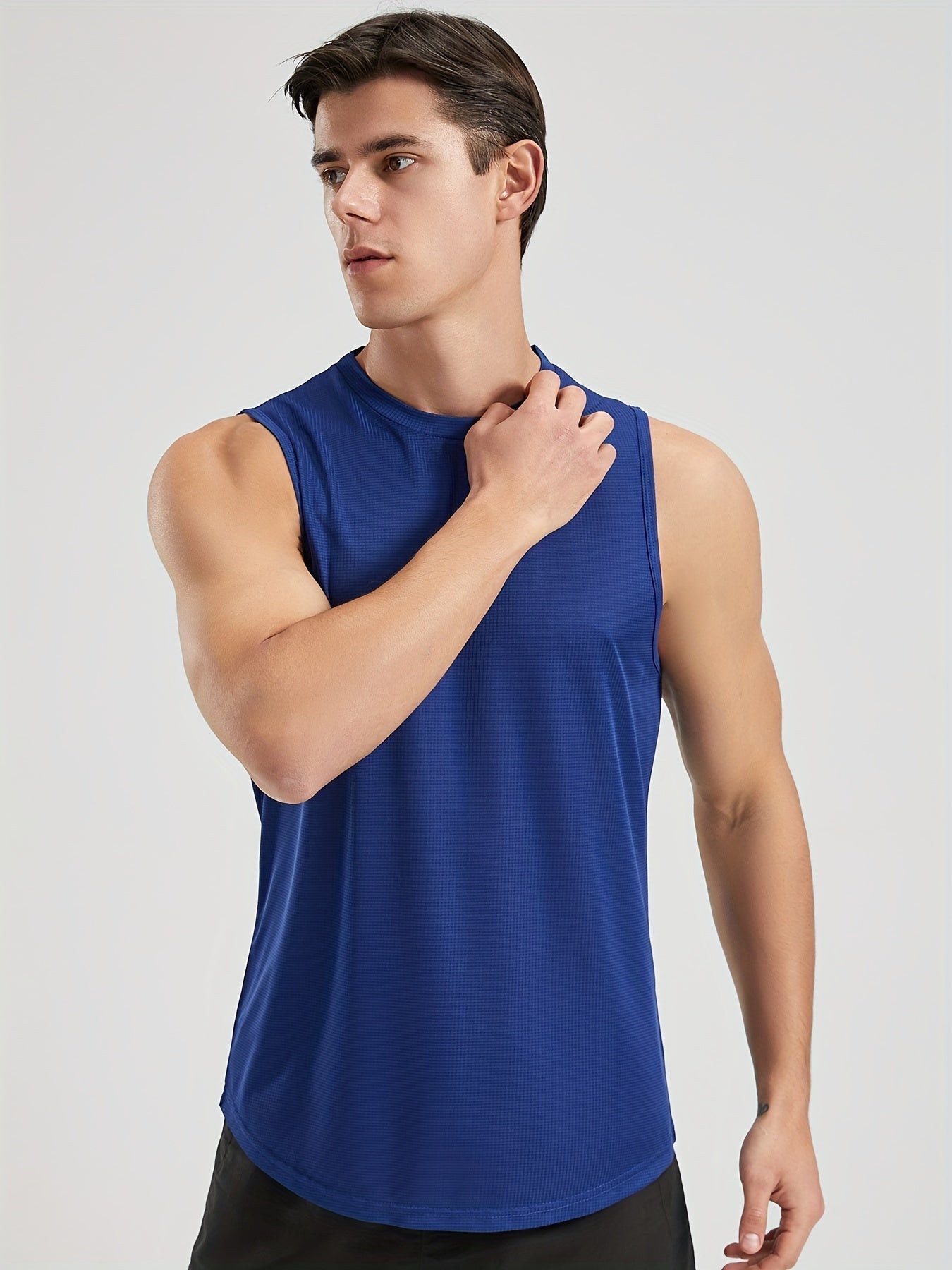 THÉO – Ärmelloses Active Crew Neck Top für Herren -  Blau