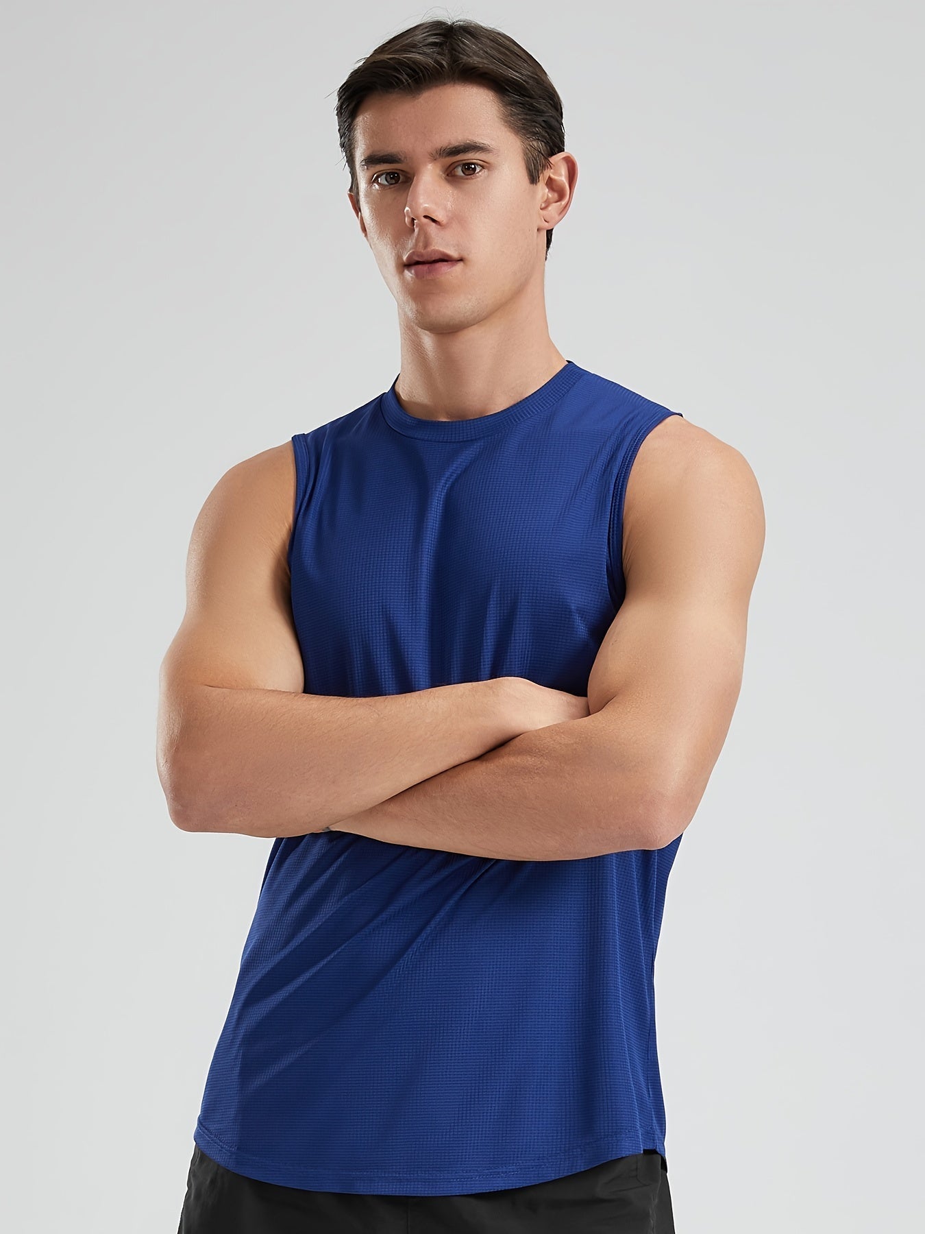 THÉO – Ärmelloses Active Crew Neck Top für Herren -  Blau