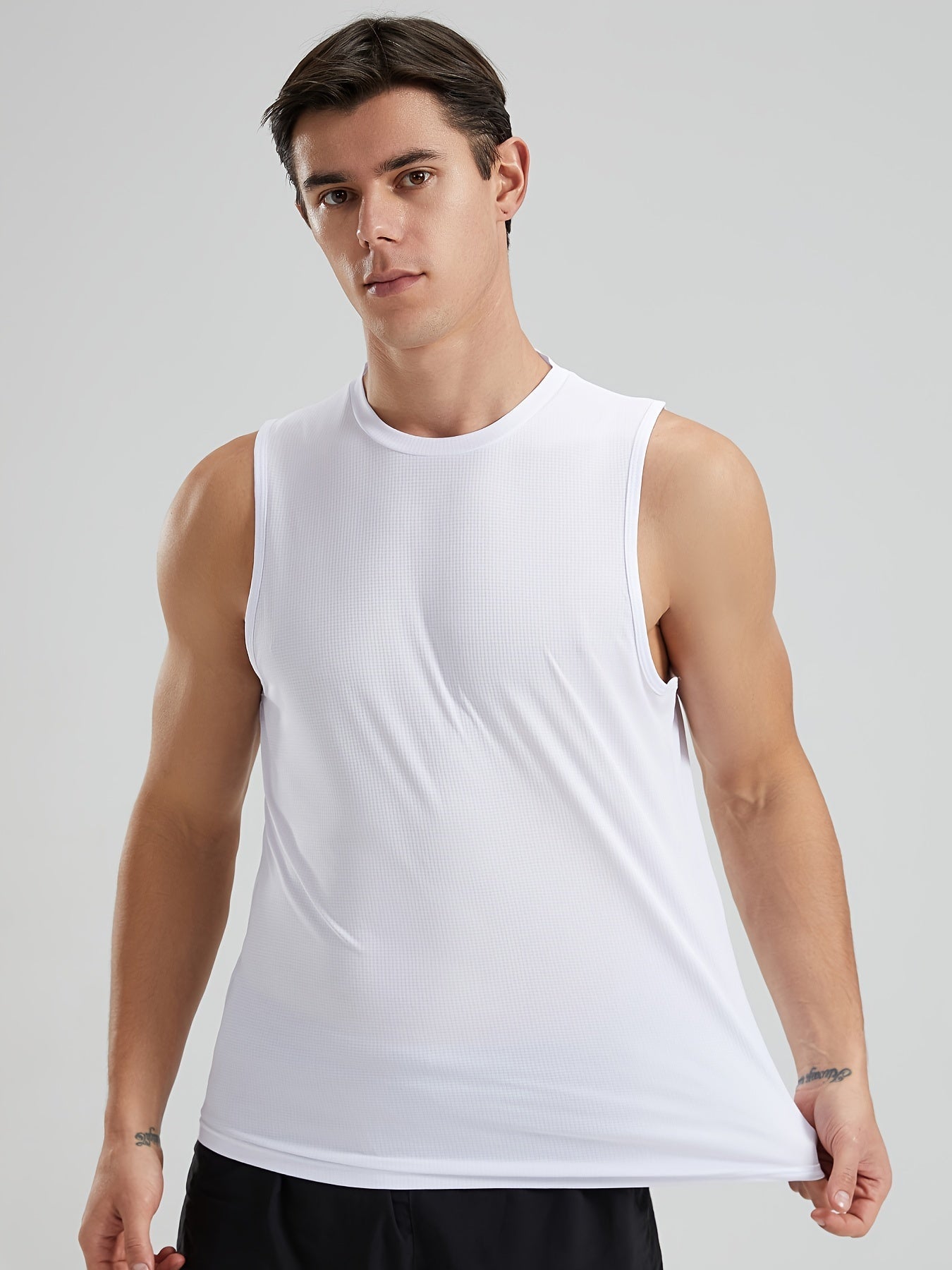 THÉO – Ärmelloses Active Crew Neck Top für Herren -  Weiß