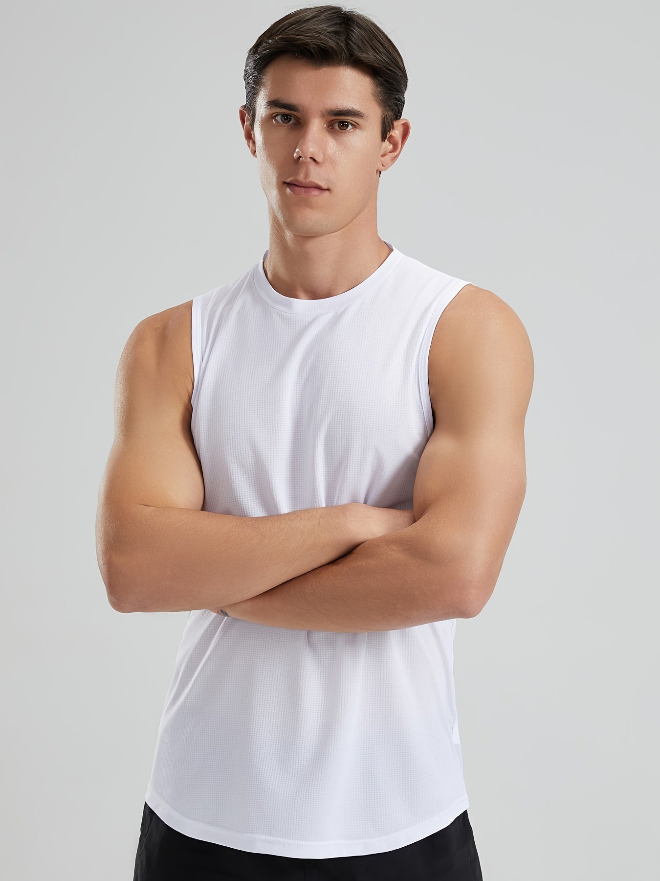 THÉO – Ärmelloses Active Crew Neck Top für Herren -  Weiß