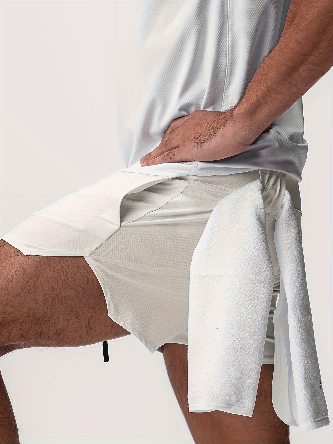 BENOÎT – Herren Sportshorts Sommer Schnell Trocknend - Weiß