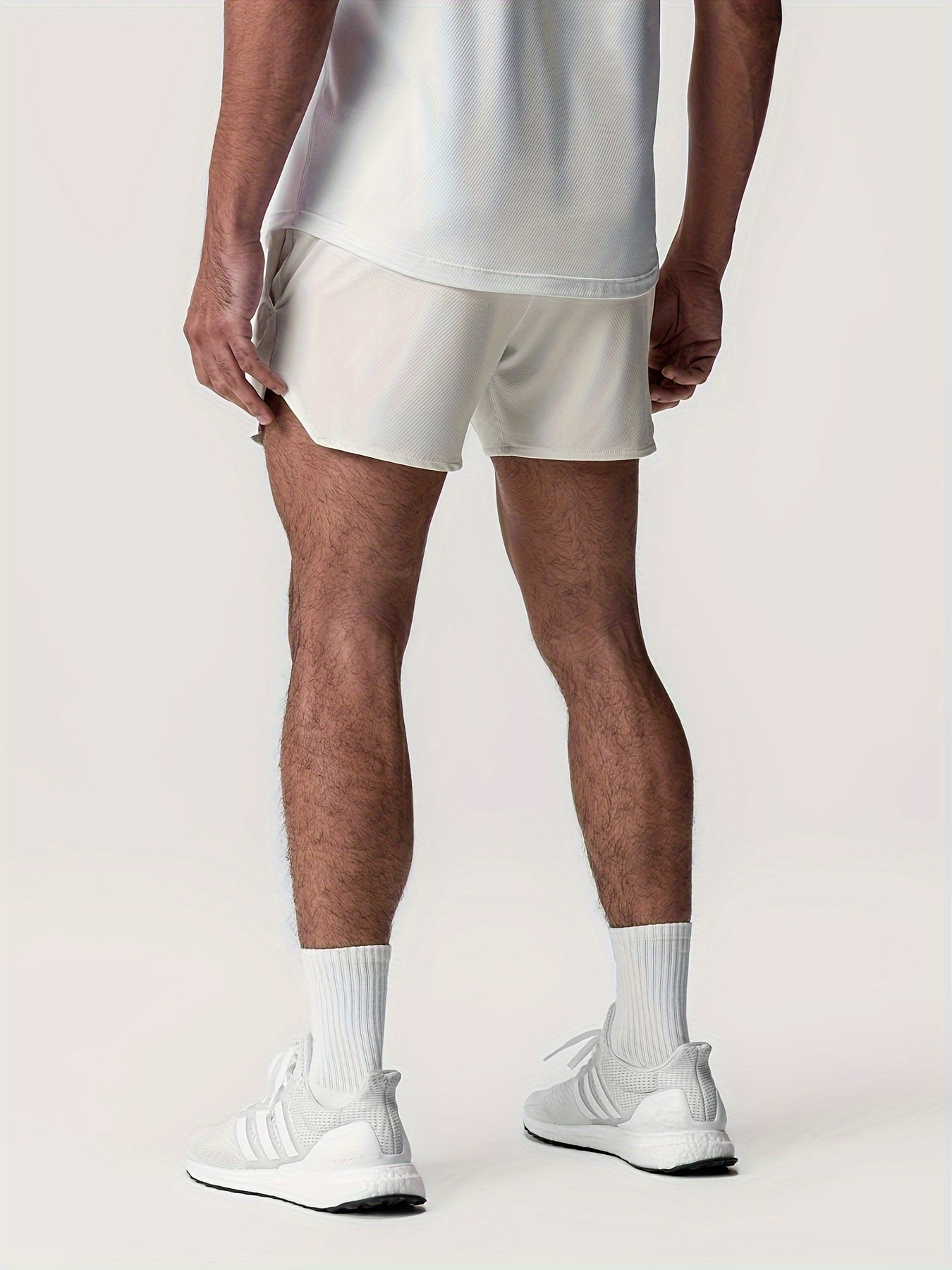 BENOÎT – Herren Sportshorts Sommer Schnell Trocknend - Weiß