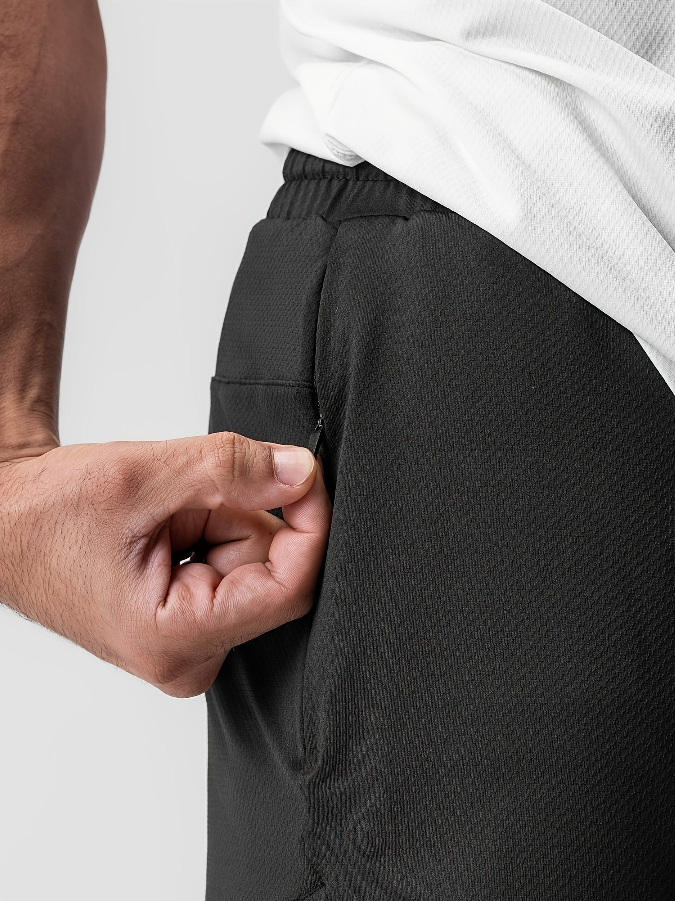 BENOÎT – Herren Sportshorts Sommer Schnell Trocknend - Schwarz