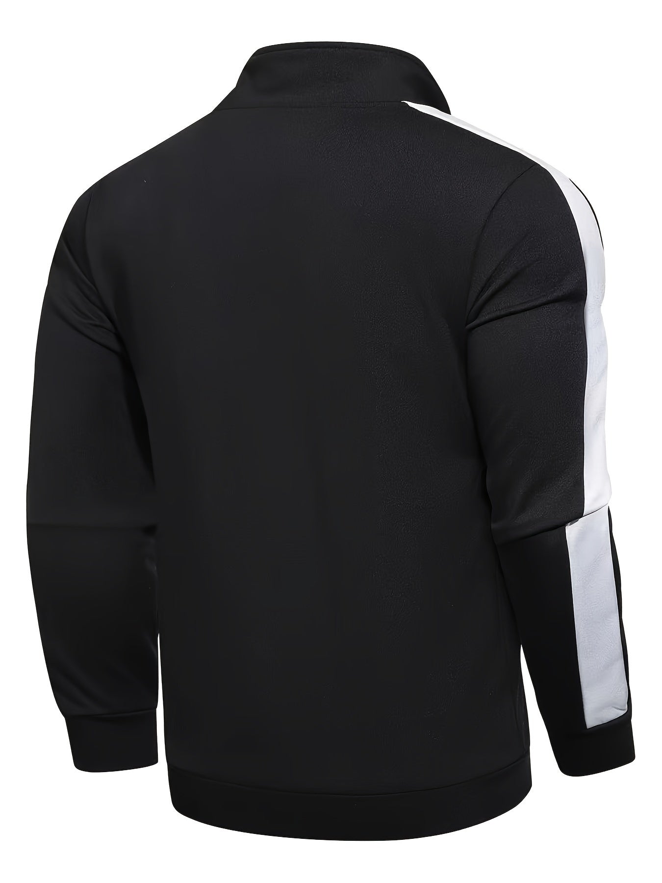 DARCY – Herren Sport-Set im Patchwork-Design mit Reißverschlussjacke - Schwarz