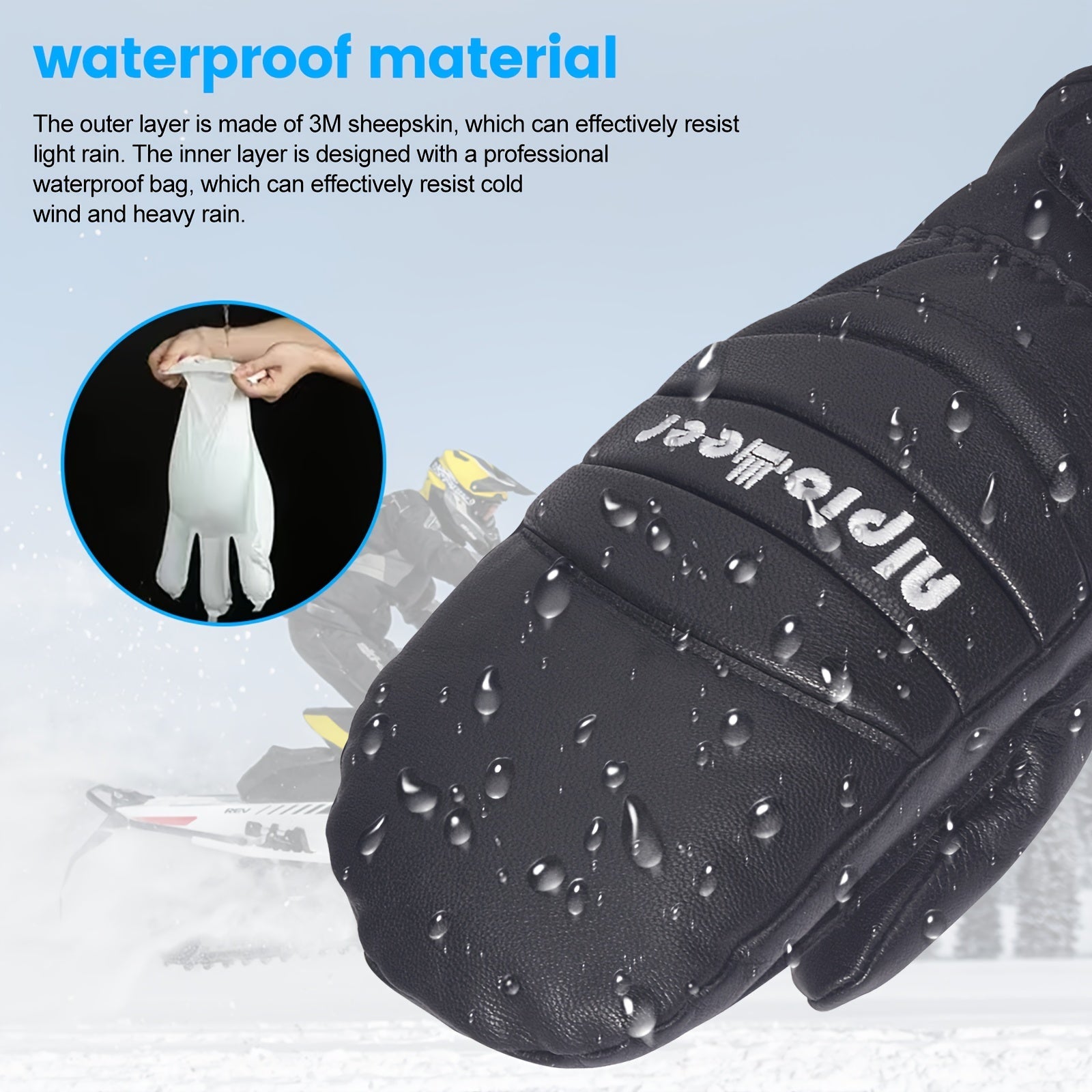 ALPIONEER - Damen Skihandschuhe aus Vollleder