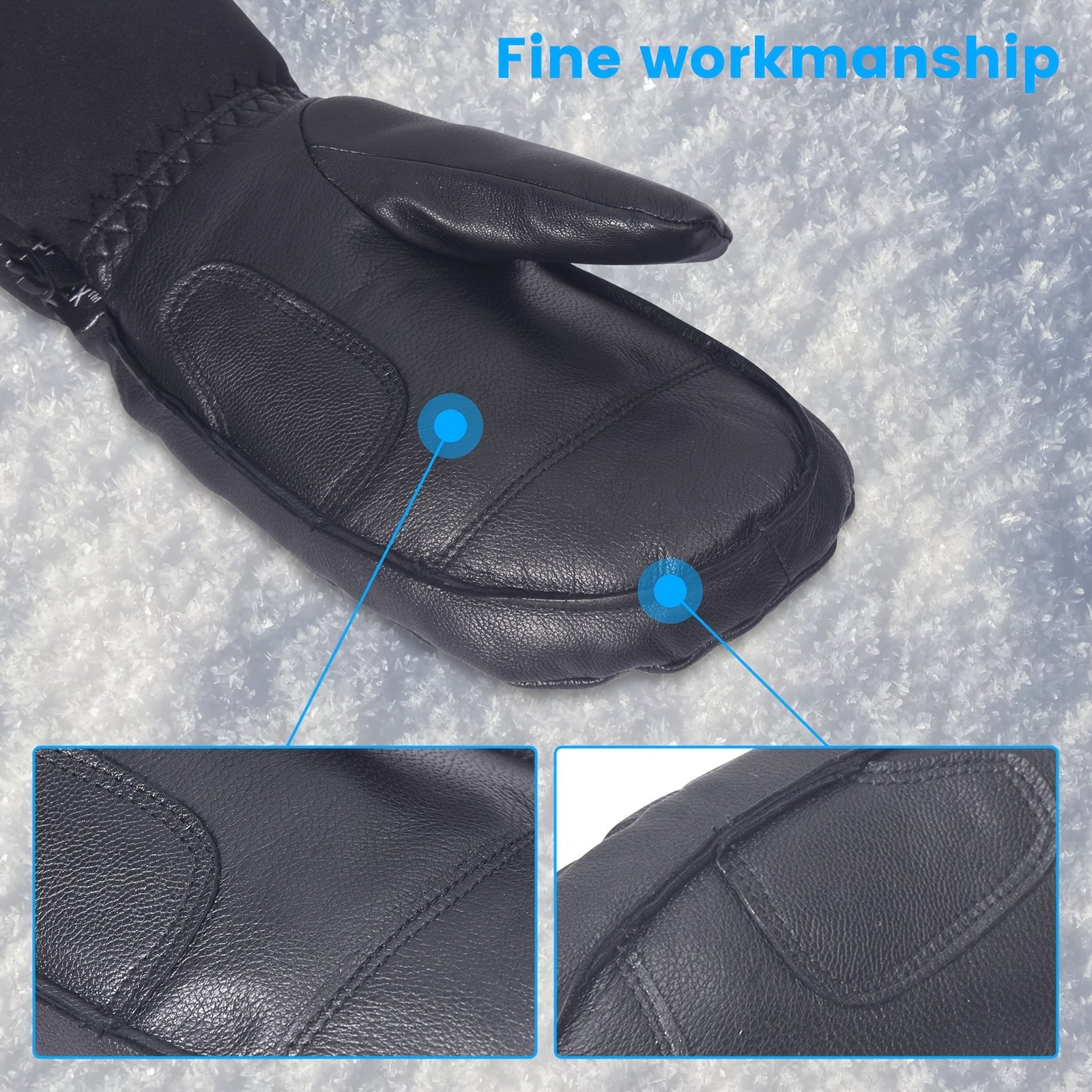 ALPIONEER - Damen Skihandschuhe aus Vollleder