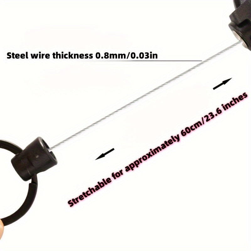 BUYE - Kompakte Utility-Clips (2er-Pack) mit Stahldrahtseil