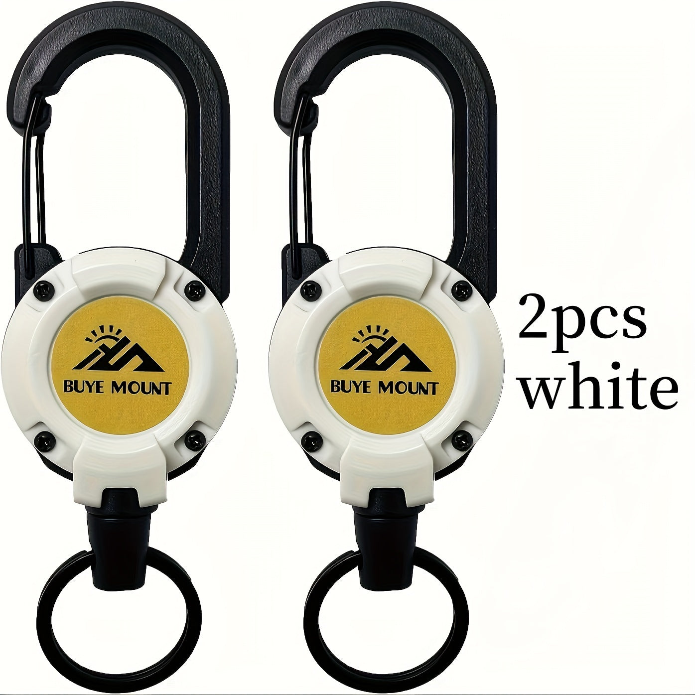 BUYE - Kompakte Utility-Clips (2er-Pack) mit Stahldrahtseil