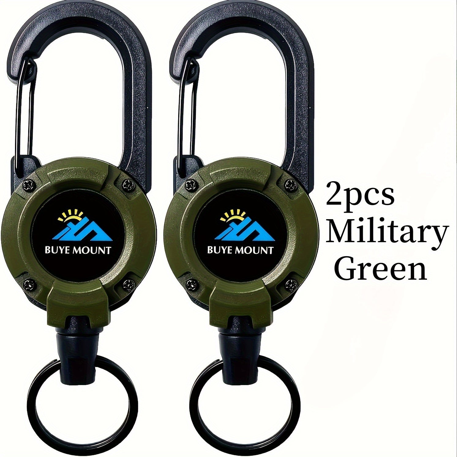 BUYE - Kompakte Utility-Clips (2er-Pack) mit Stahldrahtseil