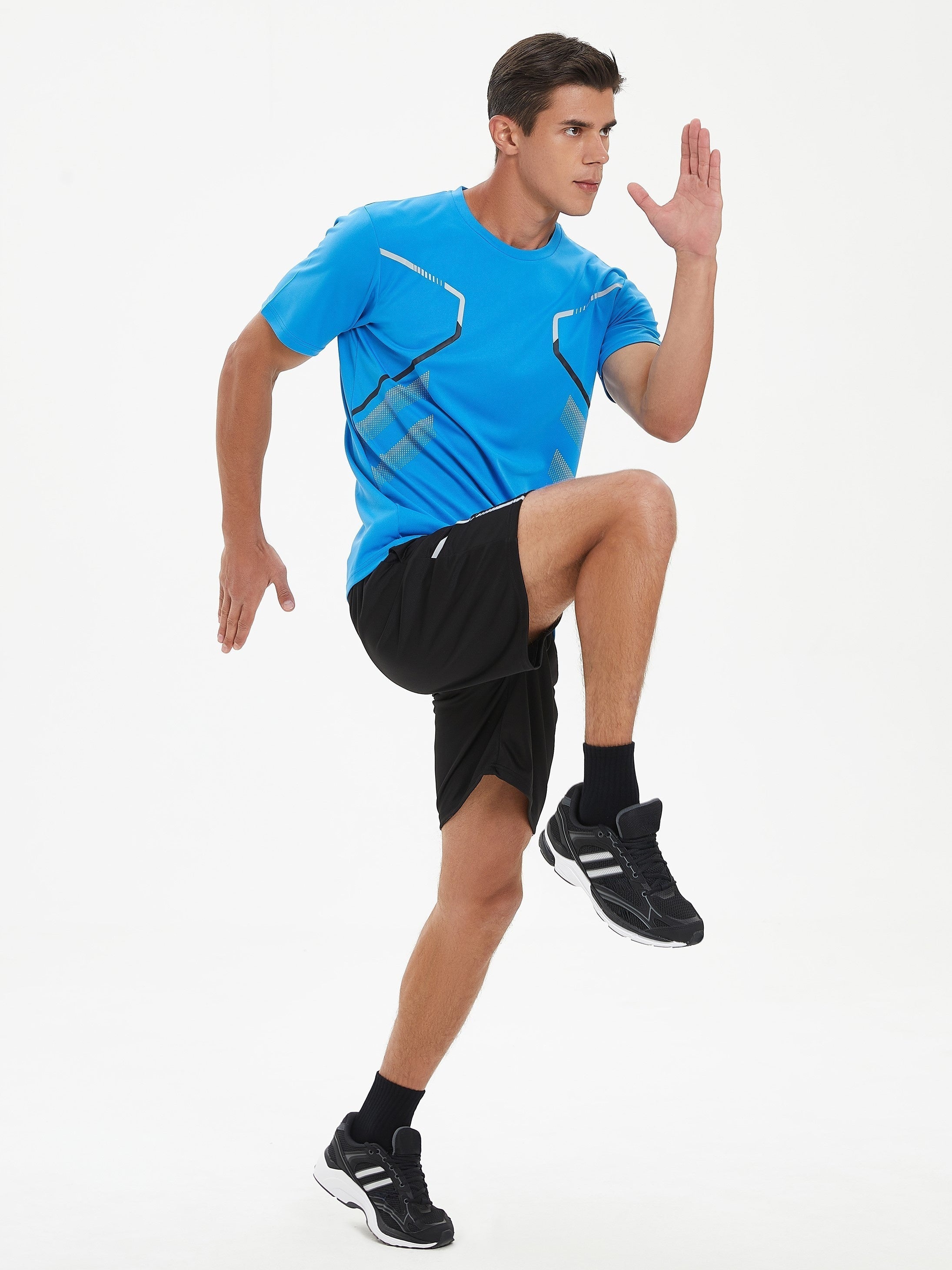 ÉMILE – Herren Sport-Set mit Streifen-Design für Sommer & Training - Blau