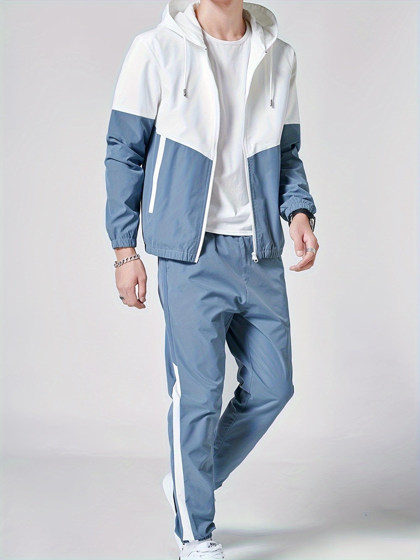 PERCY – Herren Premium Trainingsanzug für Sport & Freizeit - Hellblau