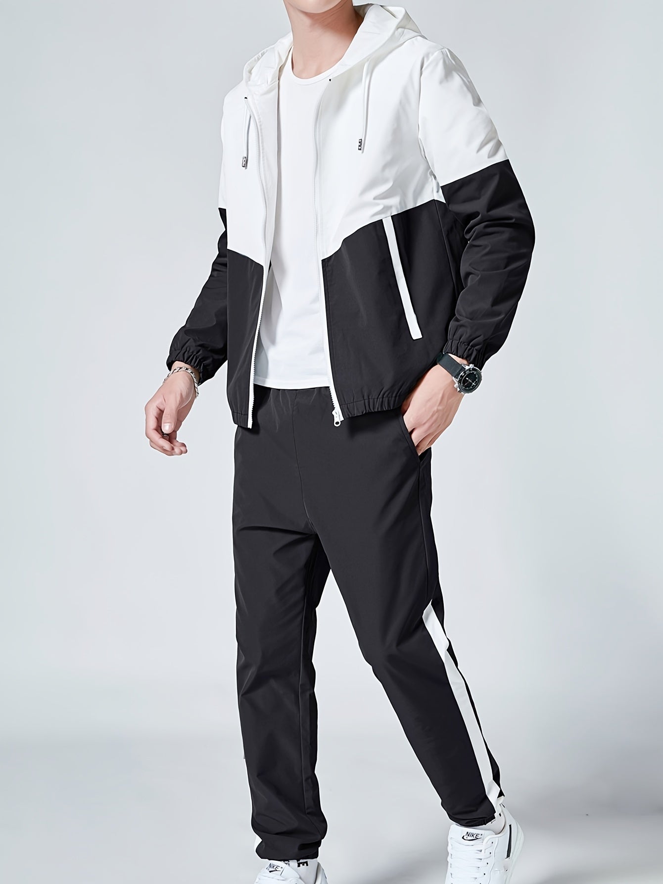 PERCY – Herren Premium Trainingsanzug für Sport & Freizeit - Schwarz