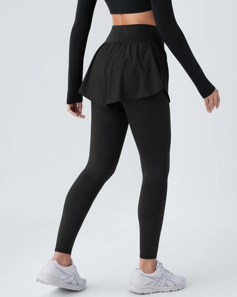 FIORA - Skirt Pants – Hochtaillierte Yoga-Leggings mit Rock