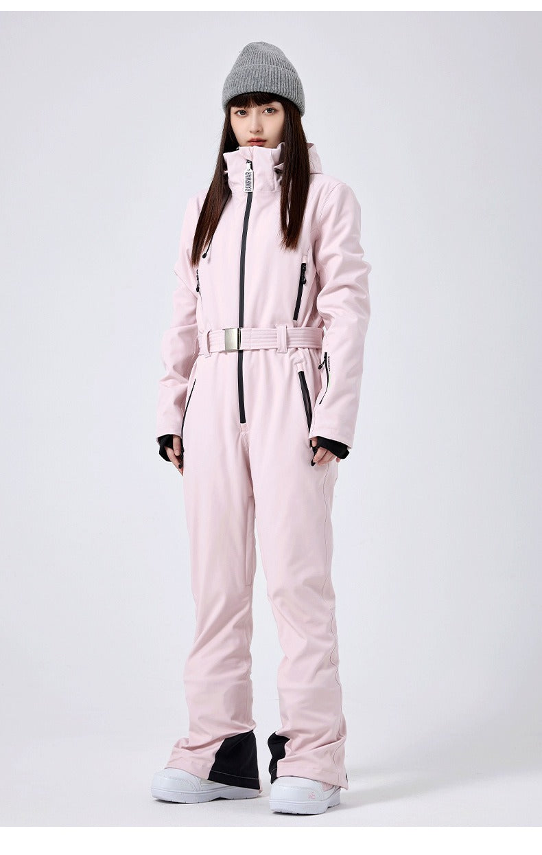 Léa – Damen Skianzug Einteiler – Rosa